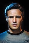 Portrait of Marlon Brando.